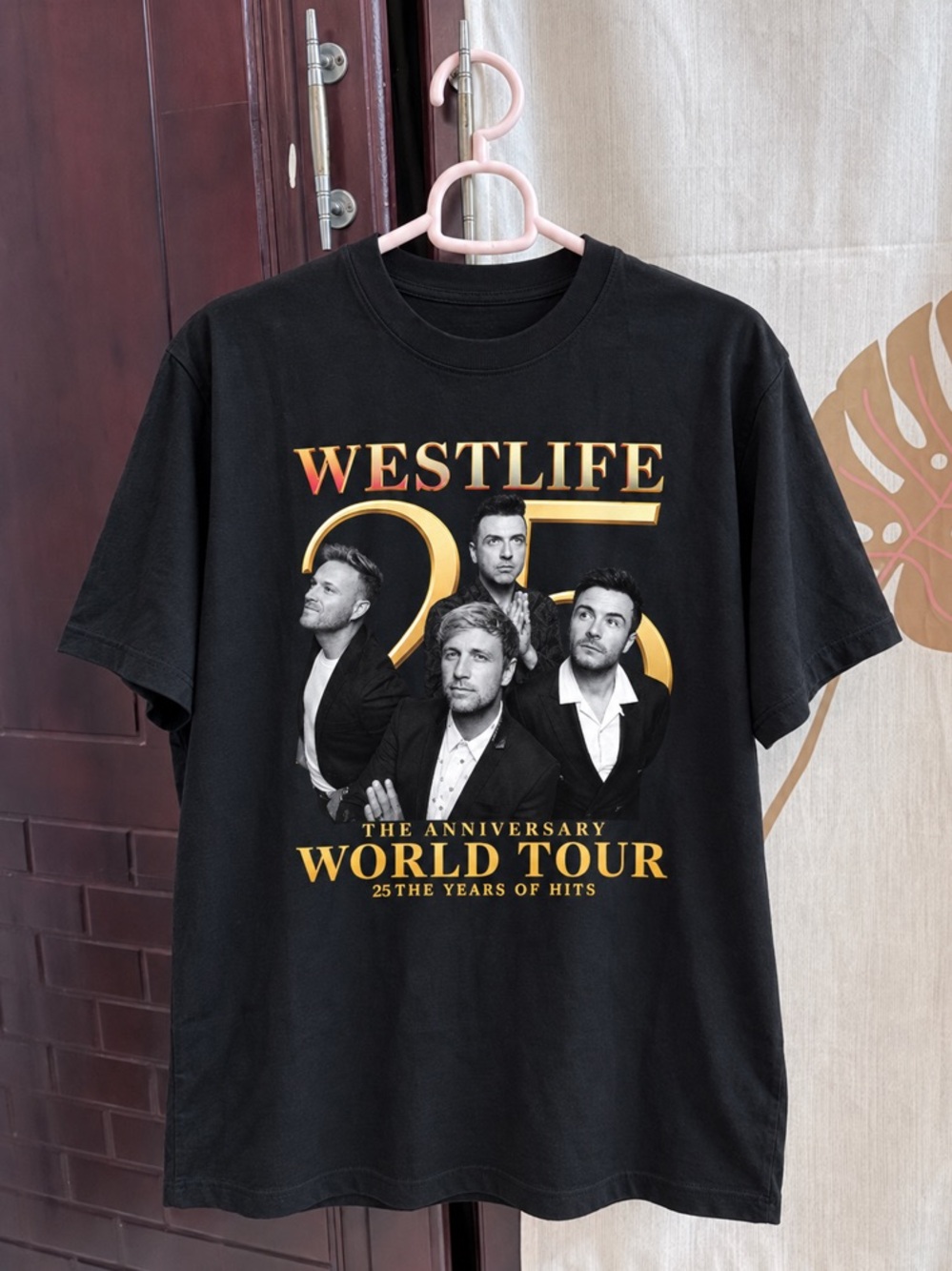 Two Sided Westlife 25th Anniversary World Tour 2026 Black Tee